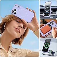 Vista 41 de Miracase Funda diseñada para iPhone 13 Pro Max con protector de pantalla, [forro de microfibra suave antiarañazos], funda protectora de silicona