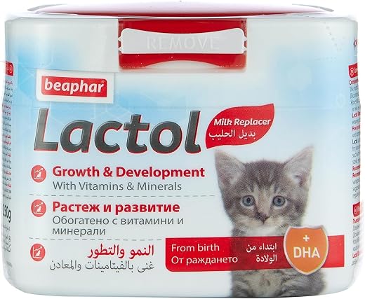 Beaphar Lactol Newborn Kitten Milk Food with DHA, Vitamins &amp; Minerals, Kitten Milk Replacer- 200g