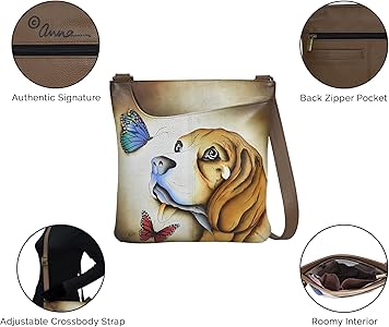 Anna by Anuschka Women's Hand Painted Genuine Leather Medium