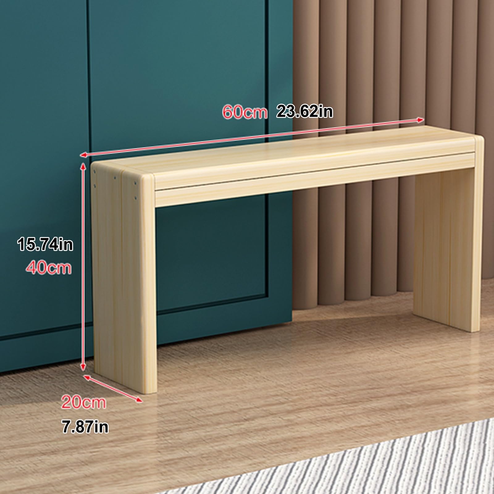 Amazon.co.jp: ベンチ 木製 室内 長椅子 収納スツール 無垢材 キッチン