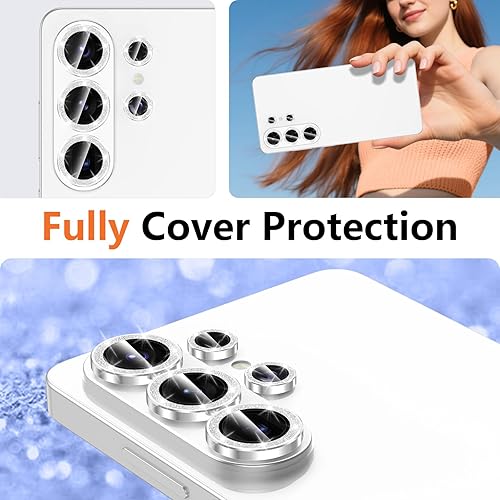 Vista 716 de para Samsung Galaxy Z Flip 7 Protector de Lente de Cámara, Cubierta de Lente de Vidrio Templado con Anillo de Metal Individual, [Fuerte Adhesión] 1