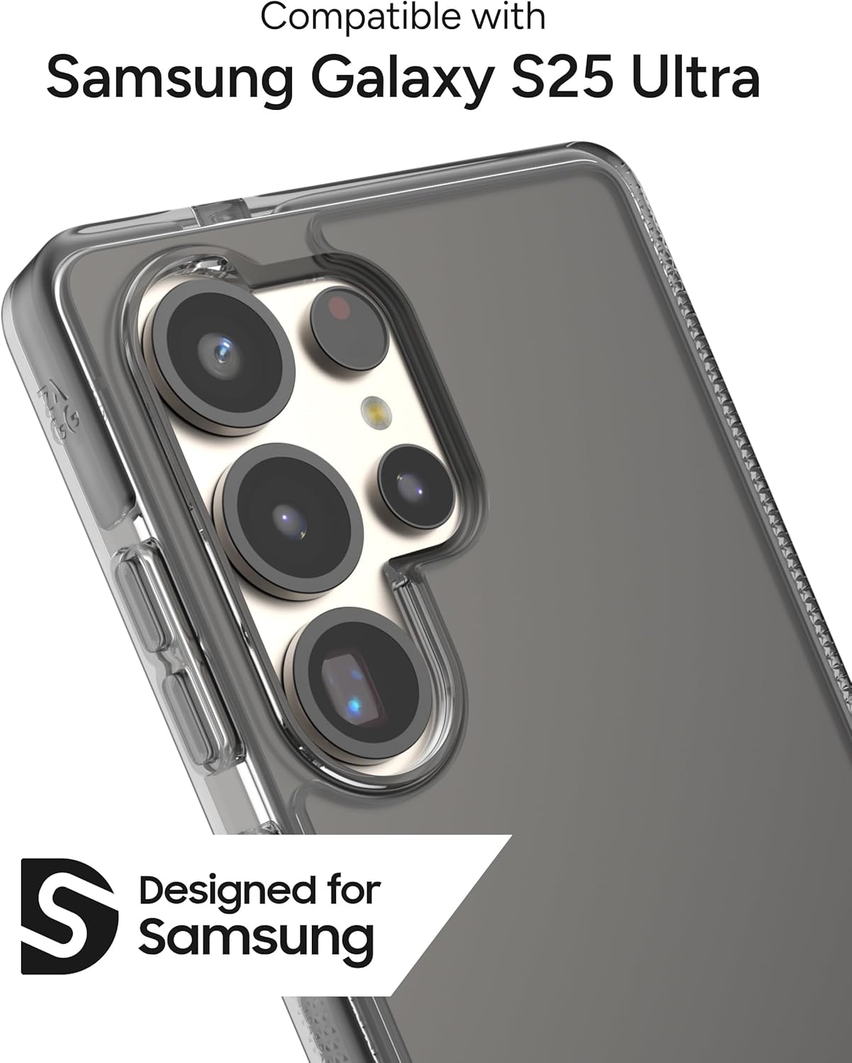 ZAGG Santa Cruz Samsung Galaxy S25 Ultra Case - Slim, 13ft Drop Protection, Wireless Charging Compatible, Graphene Strength, 70% Recycled Material, Anti-Scratch, Secure Grip, Midnight