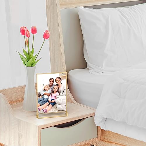 Miniatura 19 de NIUBEE - Juego de 6 soportes para letreros con marco dorado