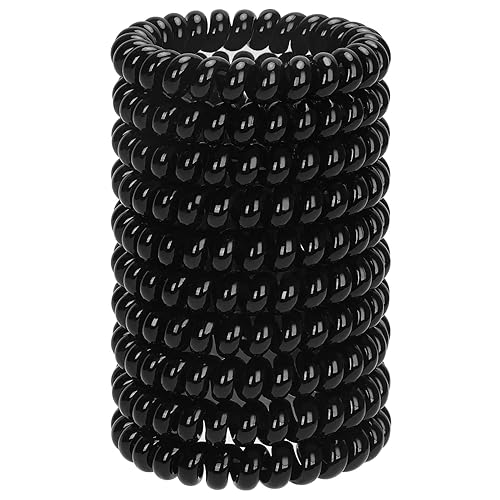 JessLab Spiral Hair Ties for Women, 10-Pack Traceless No-Damage Ponytail