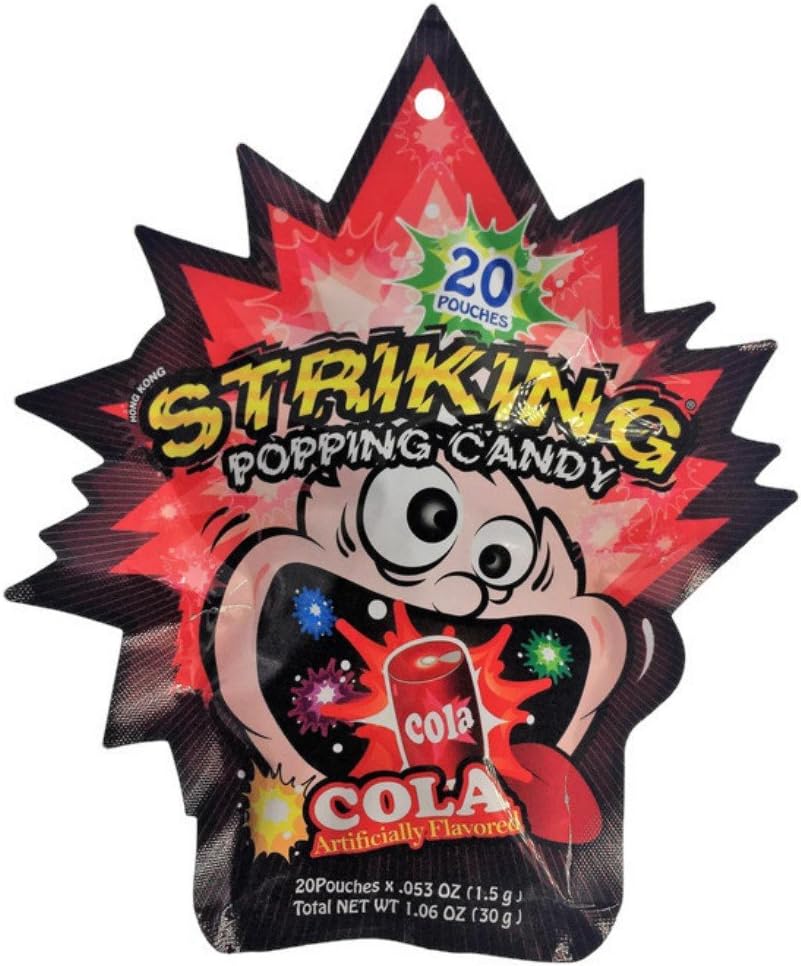 (20 Pouches) Striking popping candy X 5 Packs (COLA)
