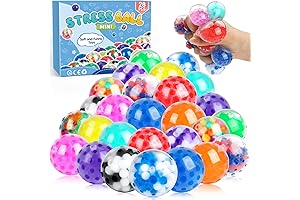 28 Pack Squishy Ball, Fidget Ball, Stress Balls for Adults