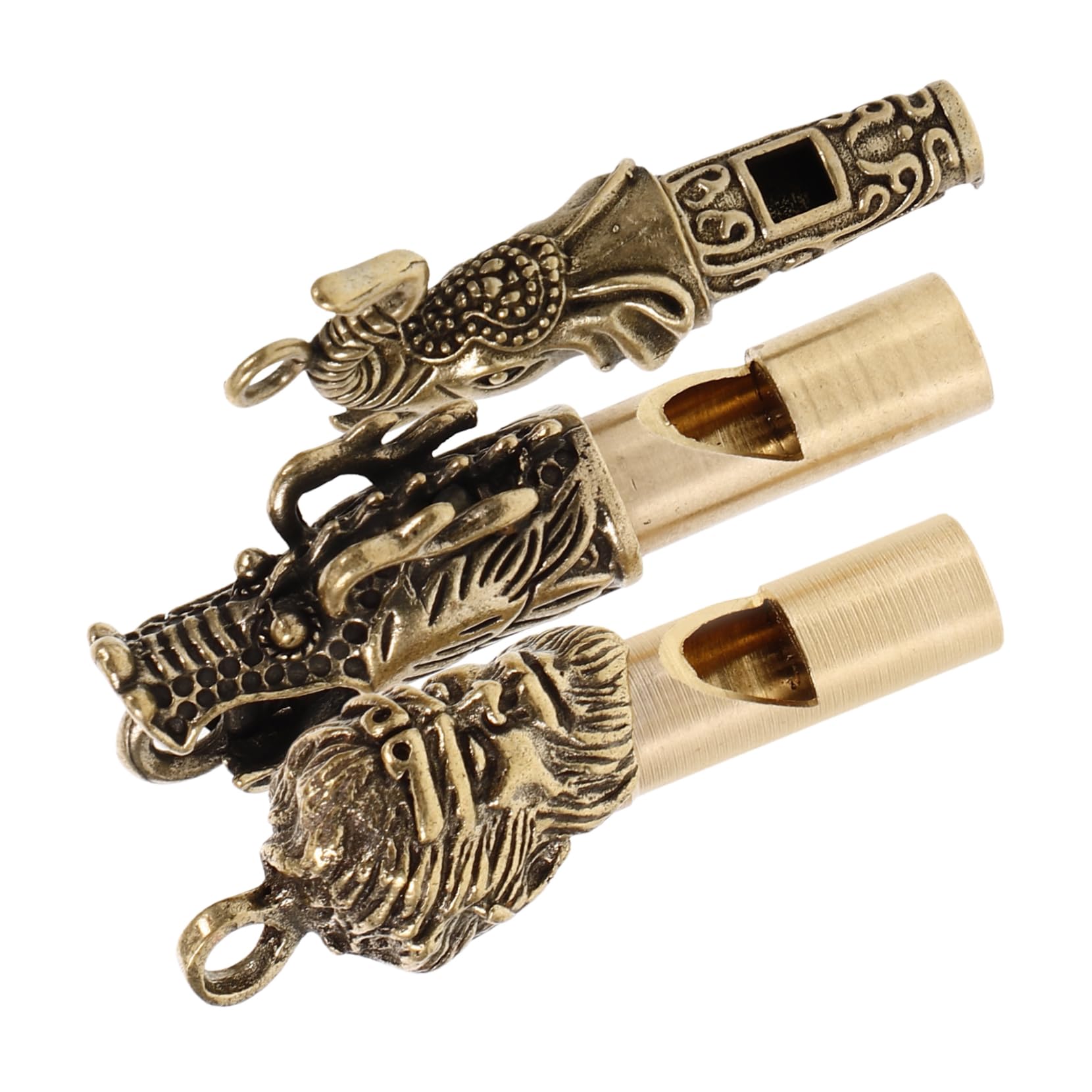 BESPORTBLE Silbato De Latón Silbato De Cobre Colgante De Silbato Accesorio Aire Libre Silbato De Senderismo Decorativo Silbato Portátil para Acampar Silbar Golden