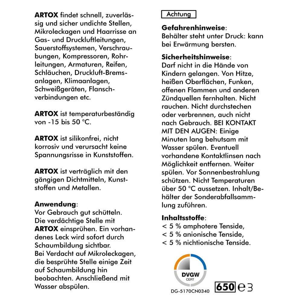 ABACUS® Lecksuchspray, Lecksuch-Spray, Leckfinder, Lecksucher, Gasleck Spray, Loch-Such-Spray, GasLecksucher, Leckdetektor, Lecksuchmittel, Prüfspray, Leckagespray – Lecksuchspray 12x 400 ml