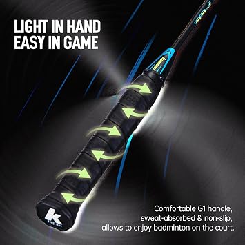 badminton set graphite badminton racket for instant start with 2 grip tapes racket bag 1 carbon fiber badminton racket passion p22 (get strung)
