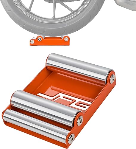 Miniatura 6 de JFG RACING Soporte de limpieza de ruedas para motocicletas, (motocicletas < 220 kg y ancho de neumático < 180 mm) Soporte de rodillo de paddock para