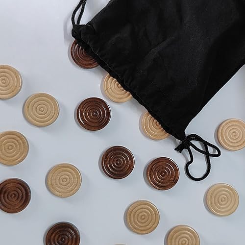 Miniatura 4 de Piezas de damas -Backgammon Pieces-Marrón OscuroNatural 15tablets cada uno