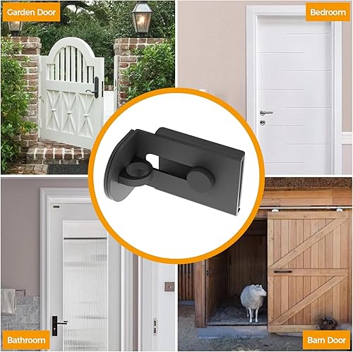 Miniatura 5 de Cerradura de puerta corredera, cerradura de cerrojo de puerta de 90 grados, candado de seguridad de ángulo recto de acero inoxidable con tornillos