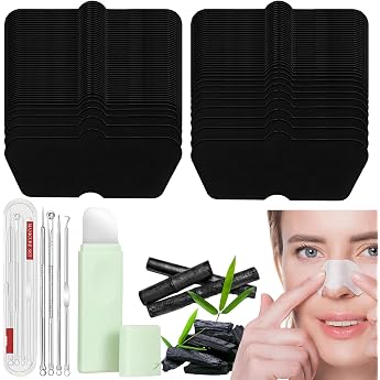 Blackhead Remover Strips Pack of 90 Blackhead Remover Strips Natural Bamboo Charcoal Nose Strips Blackheads Contains 4 x Blackhead Remover and 1 Blackhead Remover Removes Impurities