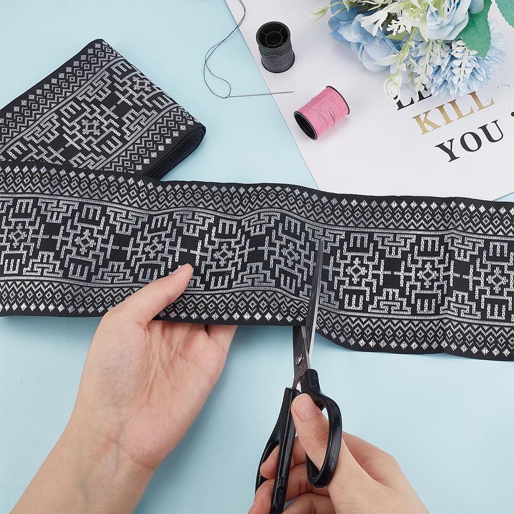 BENECREAT - Cinta De Jacquard Clásico De 10.9 Yardas De 25 Mm