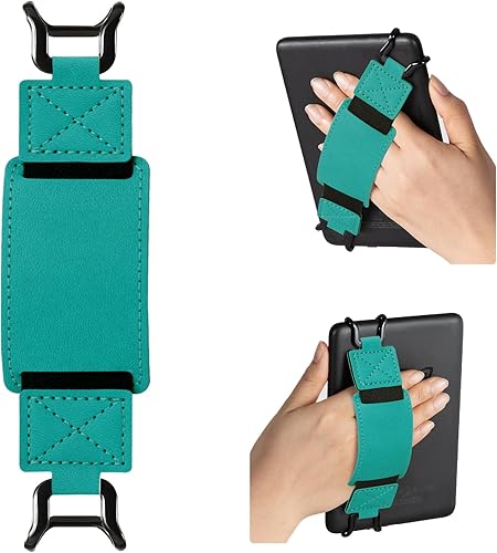 Miniatura 11 de CoBak Correa de Mano Segura para Kindle y Tabletas - Soporte de Agarre para Dedos Versátil y Ligero para Kindle/Kobo/Voyaga/Lenovo/Sony E-Book Oro