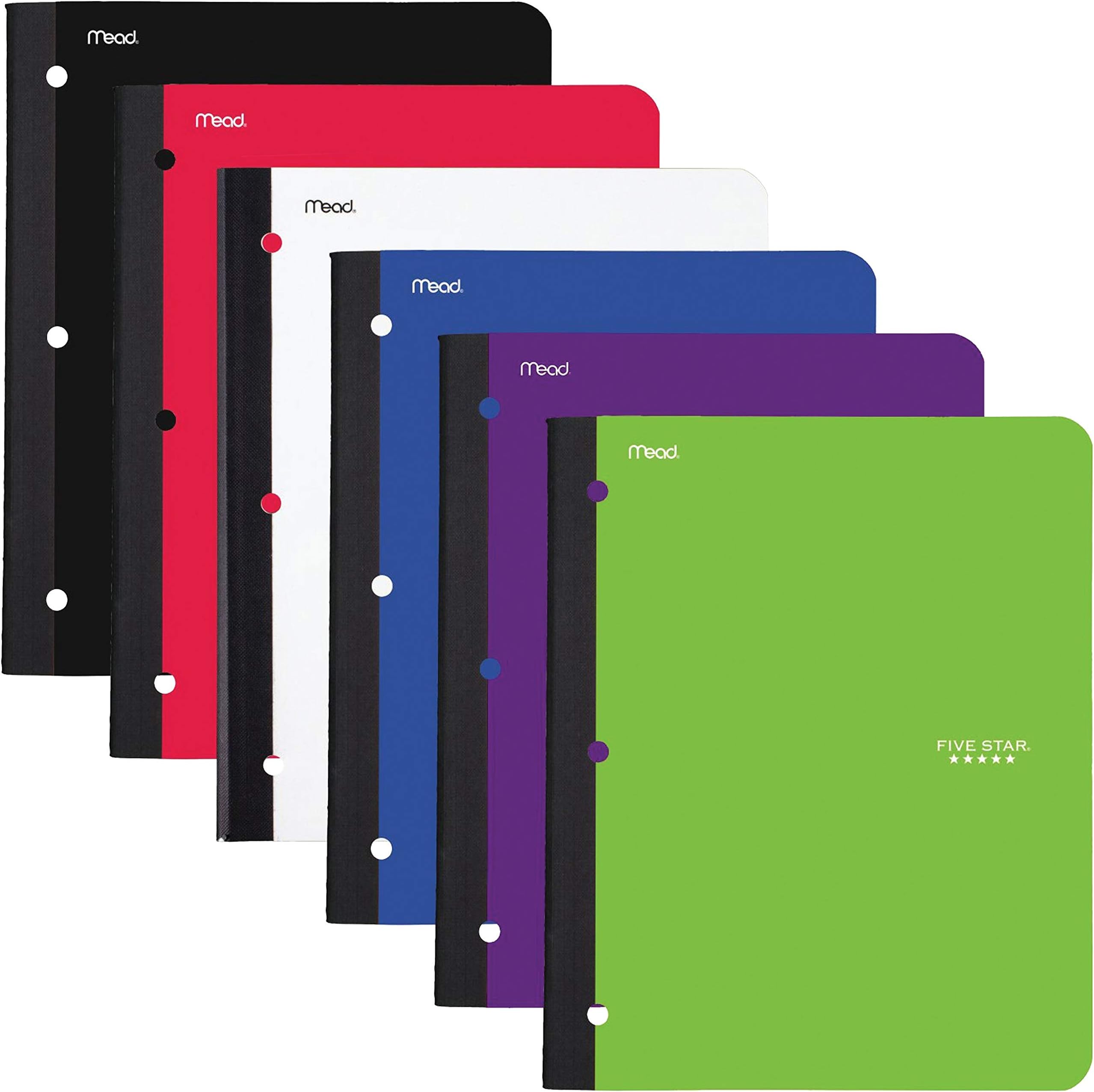 Five StarBound Notebook with Pocket, 1 Subject, College Ruled Paper, 80 Sheets Pack of 1
