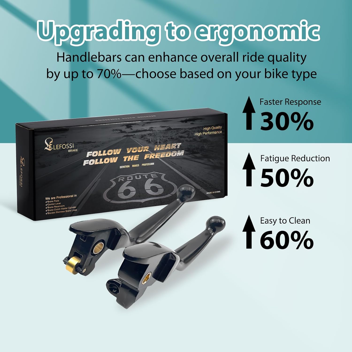 Premium Aluminum Motorcycle Brake & Clutch Lever Compatiable with Harley Touring Street Glide FLHX FLX FLT FLHT Road Glide FLTRX 2014-2016 -Safety, Corrosion-Resistant, Smooth Brake, Black