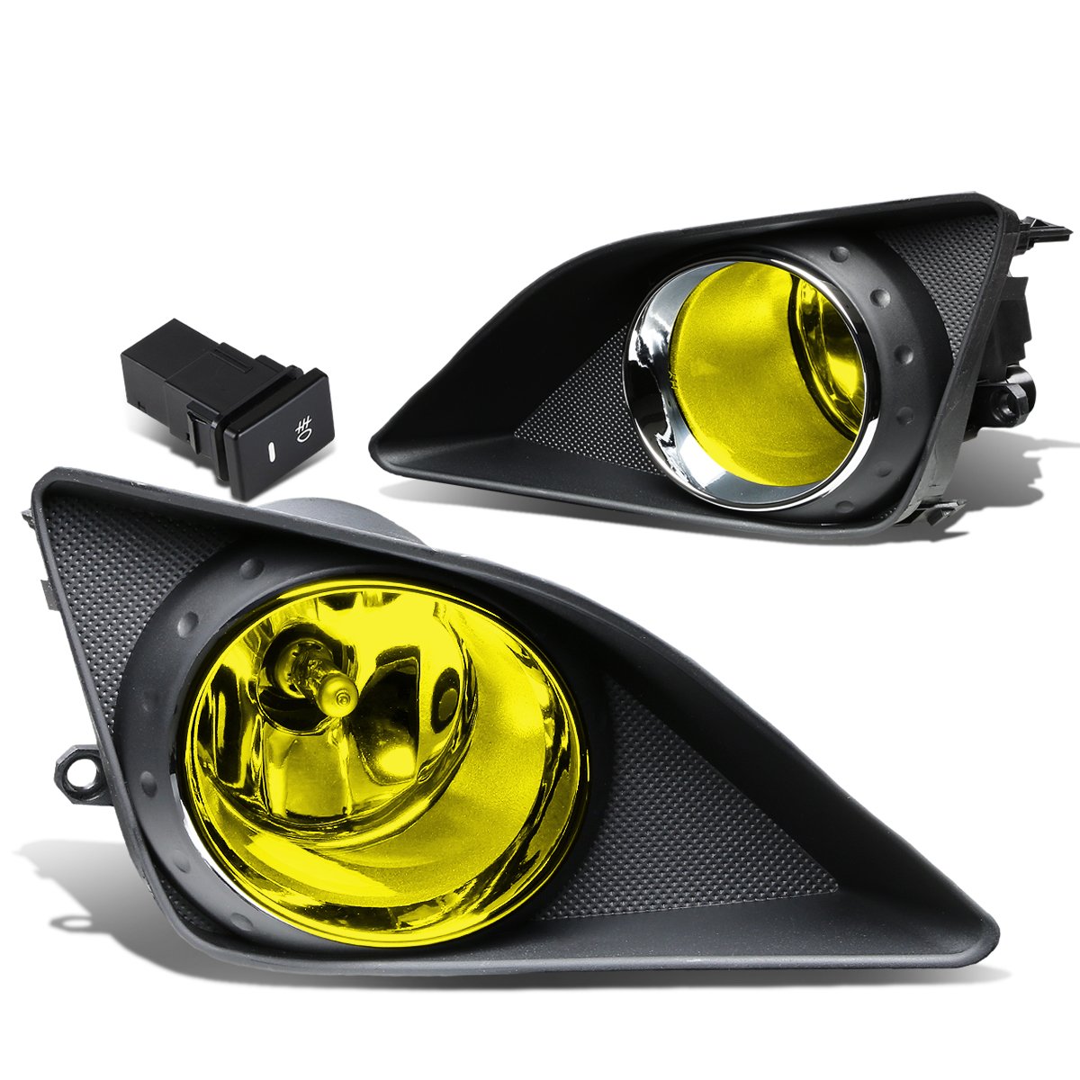 DNA MOTORING FL-ZTL-199-AM Fog Light With Switch Driver & Passenger Side Enhance visibility [Compatible with 09-10 Corolla 4-Dr Sedan]
