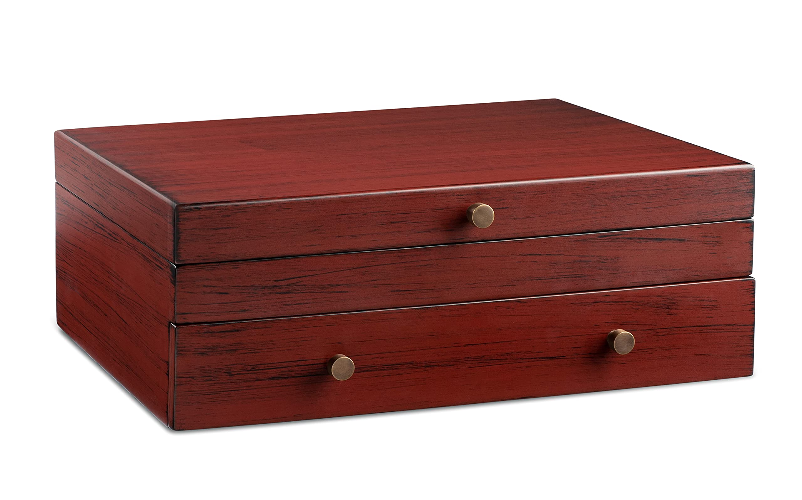 Royalty Art Porta Posate In Legno Con Cassetto - 38x28 Cm - Antiosidazione, Elegante - Organizer Per Argenteria E Utensili