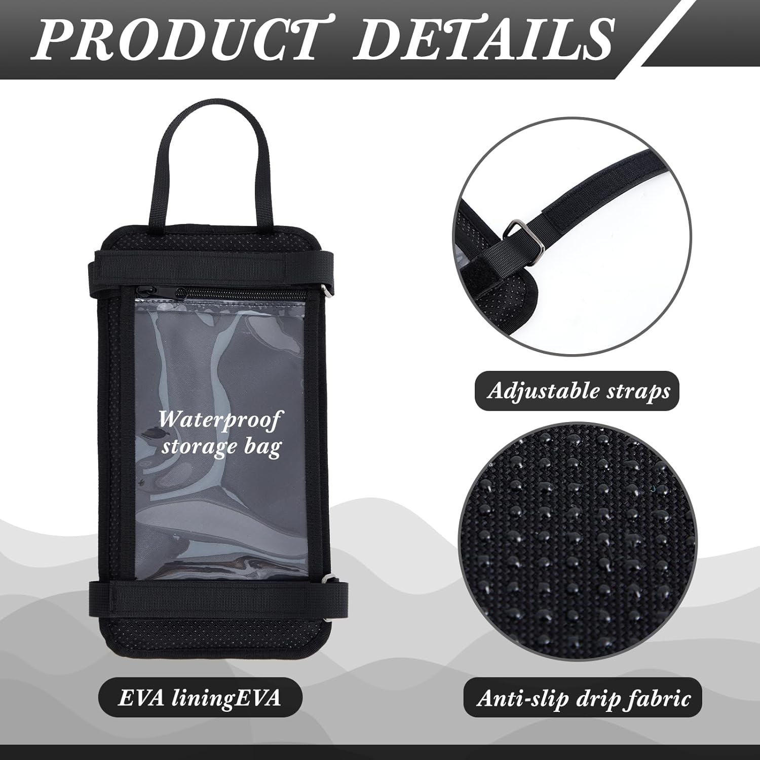 2 Pcs Dragon Boat Seat Pad EVA Foam Cushion with Secure Strap Storage Pockets 12" x 6" x 0.6" Non‑Slip Kayak Seat Cushion for Dragon Boat