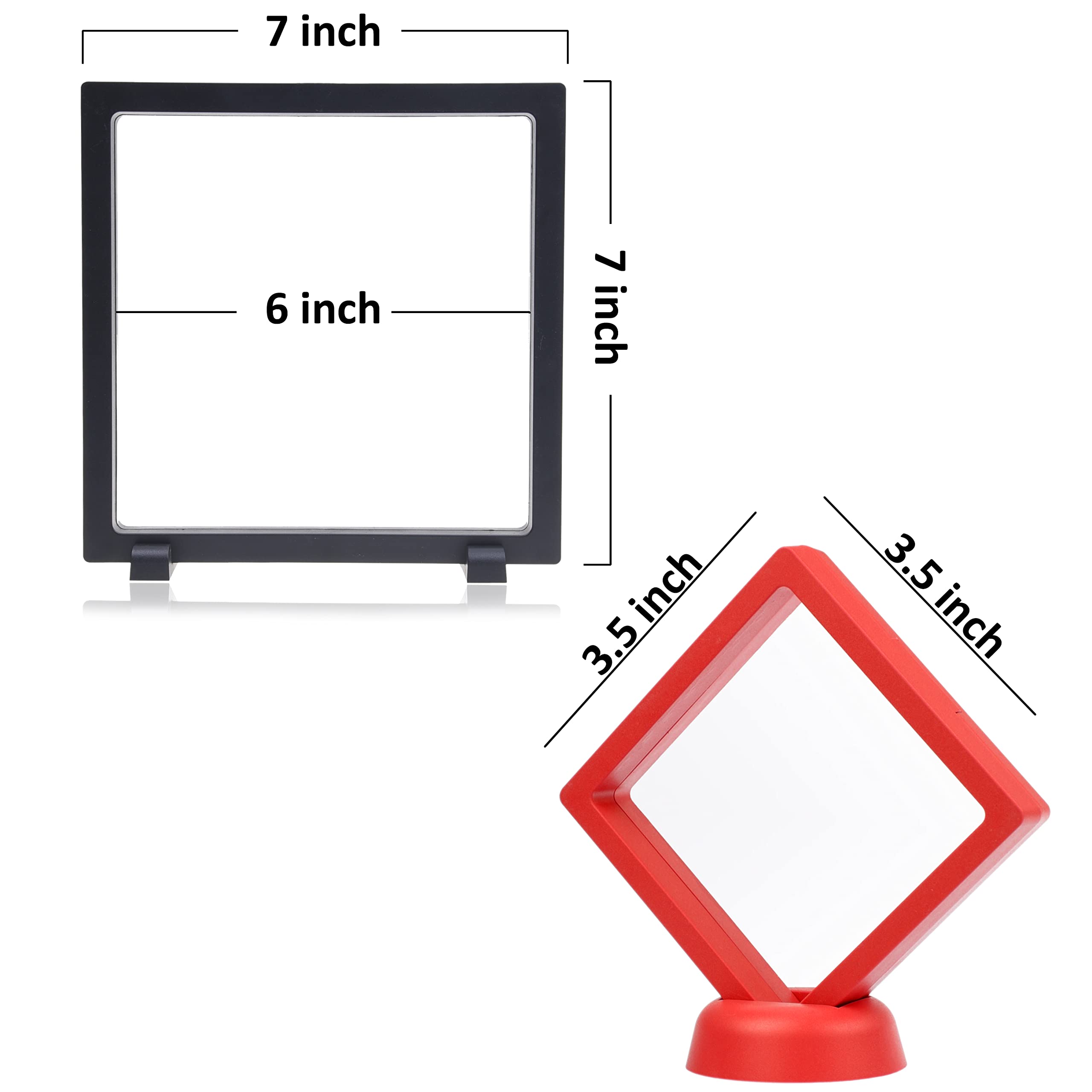 Eco-Fused Cadre Flottant Transparent 3D - Ensemble de 10 - Vitrine