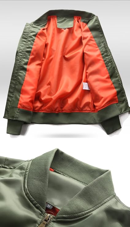 EsUkar Bomber Jacket Men,Lightweight Thin Transitional Jacket Men'S Slim Fit Blouson Tunic Jacket Classic Bomber Tactical Jacket Baseball Coat Multiple Pockets Work Jacket Collegejacke