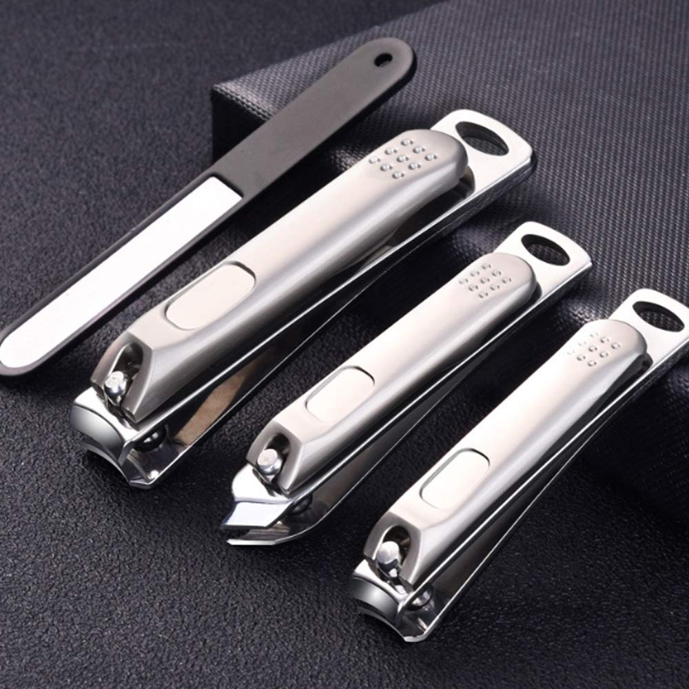 XIANGFAZJD Cortauñas Clippers de uñas para Adultos/Acero Inoxidable Clippers de uñas Negras de Acero Inoxidable de Acero Inoxidable de Acero Inoxidable Tijeras de Tijeras de Tijeras
