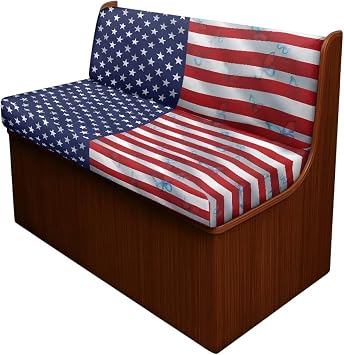American Flag 2pcs RV Dinette Cushion Covers Stretch Loveseat Slipcover RV Sofa Cover Furniture Protector Kids Pets Friendly Couch Cover for Cushion