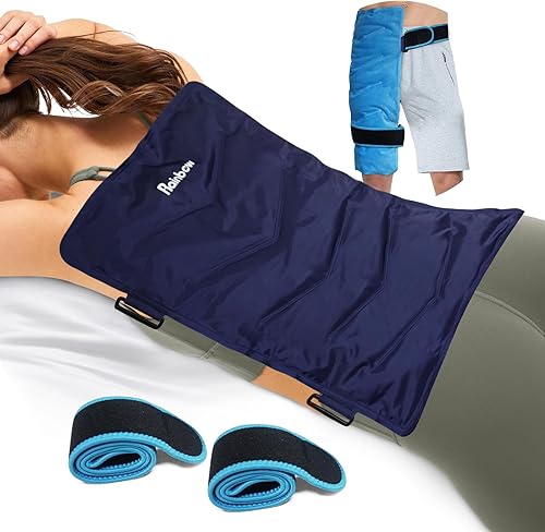 RAINBOW Paquete de hielo de gel extra grande para lesiones reutilizable (20.5 x 13 pulgadas), paquete frío flexible para aliviar el dolor de