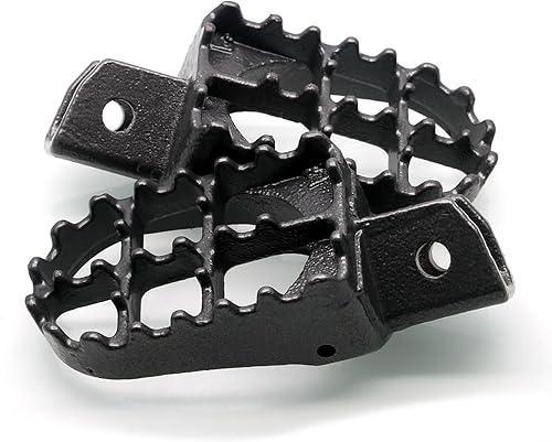 Miniatura 2 de MZS Estriberas para Moto de Cross, Estribo Reposapiés Pedal de Descanso MX Gris Compatible con TW200 1987-2020  TTR90 2000-2003  PW50 1981-2019