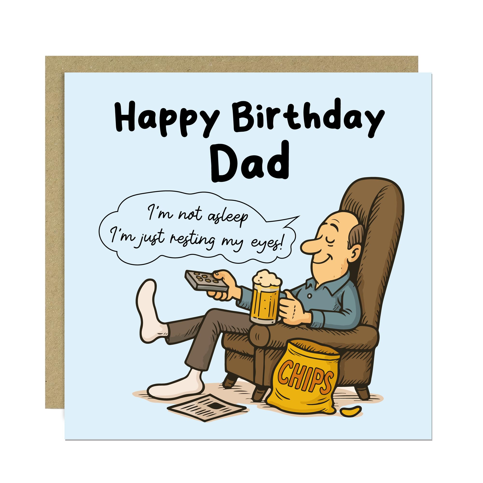 RED OCEAN Cards For Dad For Birthday Funny Joke Dad Card With Envelope Included Birthday Card From Daughter Son Humour Cards