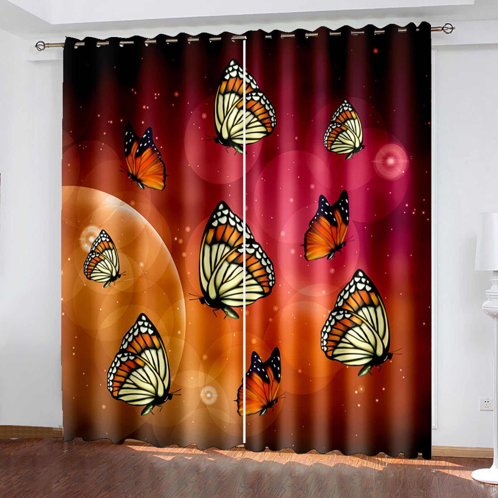Rideaux Occultants Enfant – Lot De 2, 117x137 Cm Chacun – Impression Fée Papillon, Isolant Thermique, Oeillets - 7