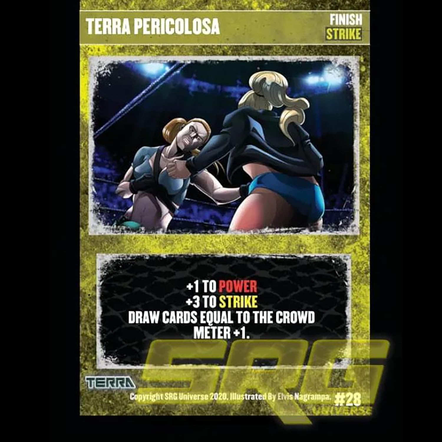 GTS Distribution Supershow Cosmic Crusader: Terra - Wrestling Card and Dice Game. SRG Structure Deck. Ages 12+, 2-6 Players, 10 Min Game Play
