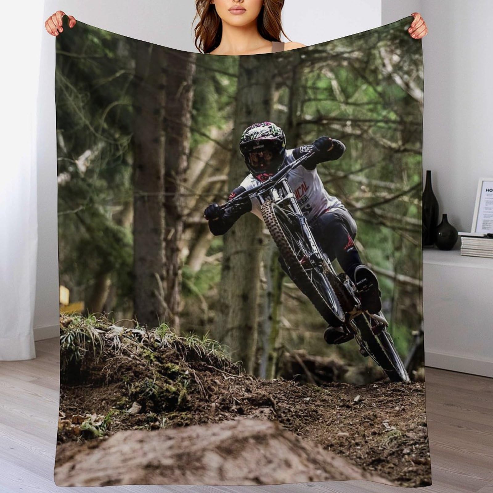 Couverture super douce en flanelle de montagne, jeté de lit moelleux de qualité supérieure