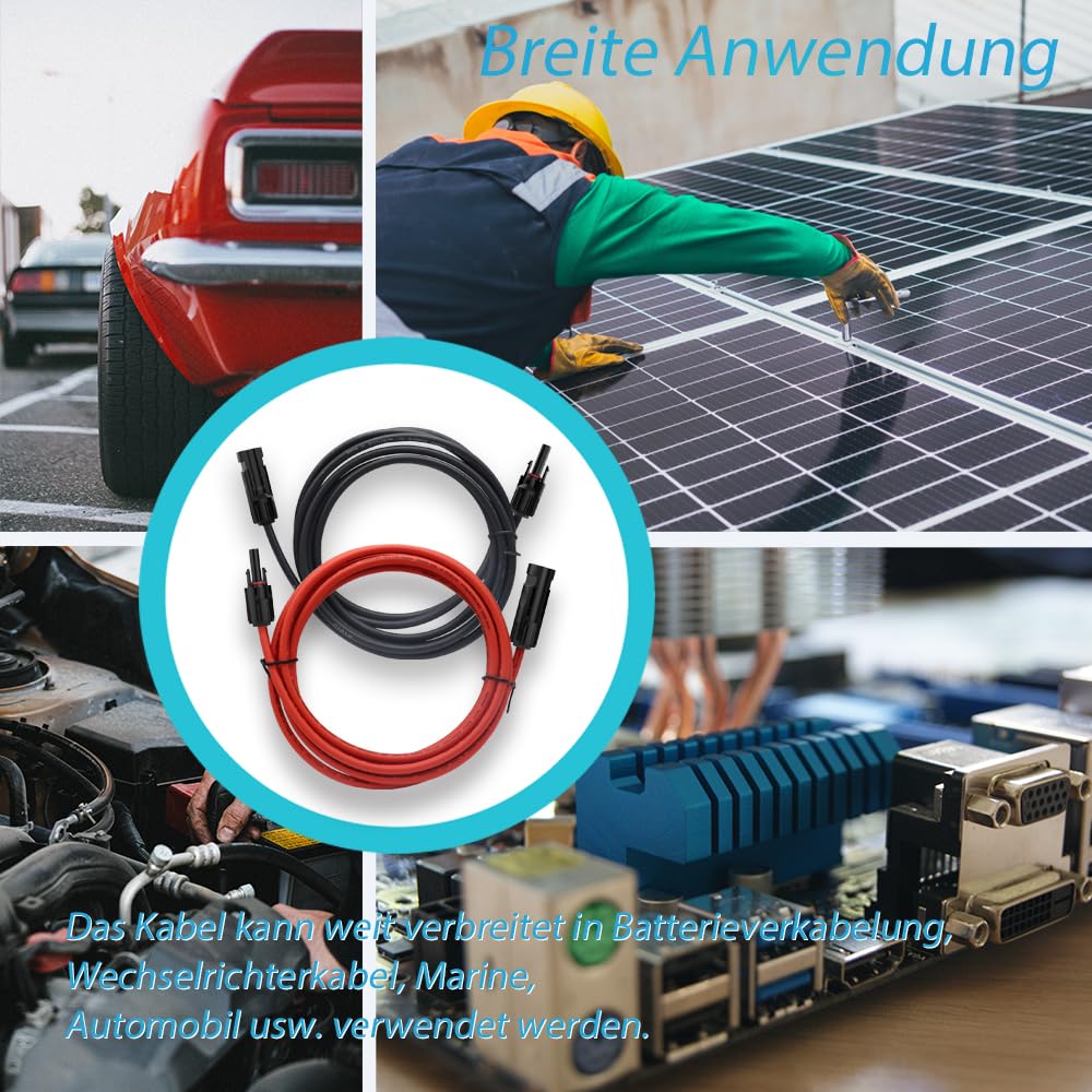 Cavo Solare TUV Con Connettore 4mm 6mm Per Connessione - Foto 2