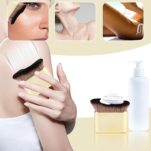 Miniatura 6 de Cepillo autobronceador, cepillo de mezcla aplicador autobronceador para bronceador de belleza, maquillaje en aerosol, mezcla de bronceado, cepillos