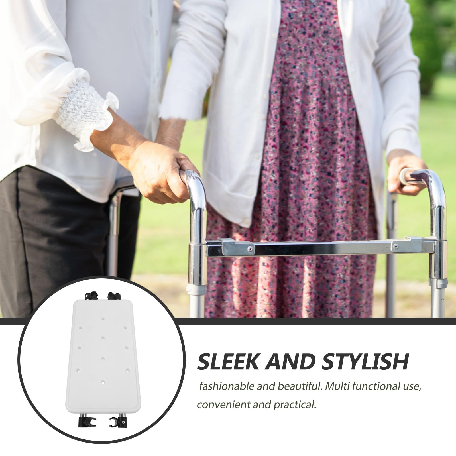 Sedile Reversibile in Lega di Alluminio per Deambulatore, Accessorio di Ricambio per Sedile da Doccia Walker, Supporto Stabile per Ausilio Bagno e Mobilità