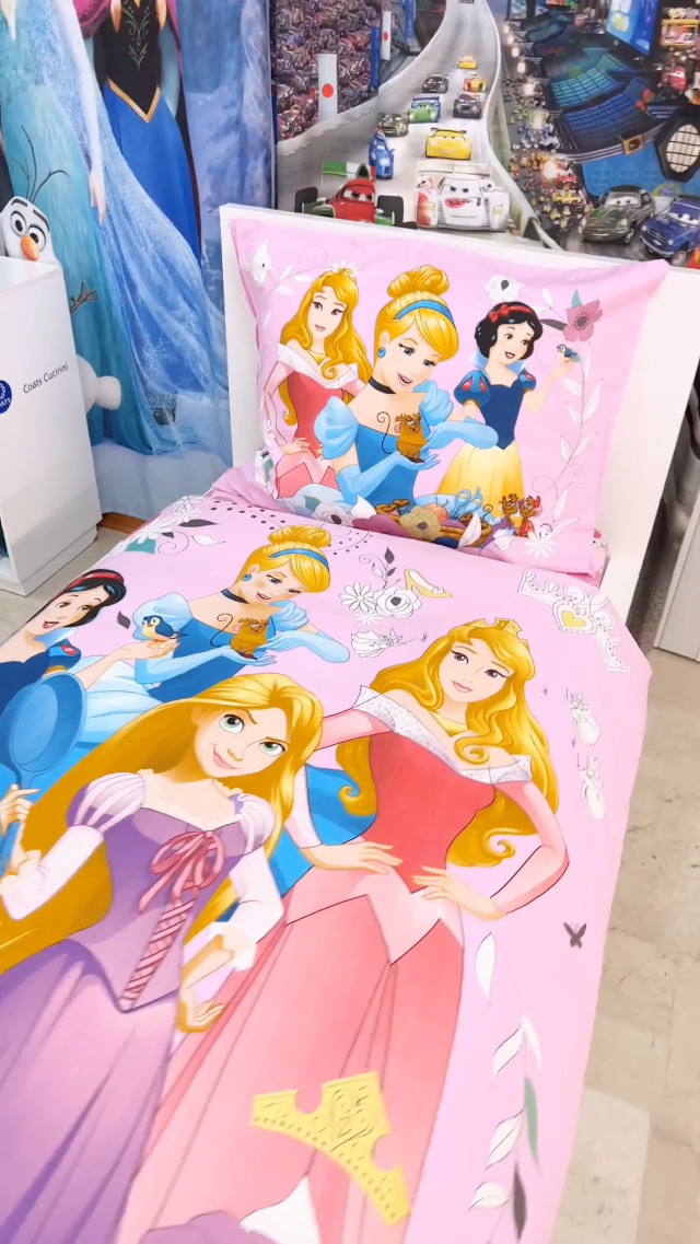 Set Copripiumino Singolo Bambina Principessa - Microfibra 135x200 Cm Con Federa, Tema Unicorno E Castello - Foto 4