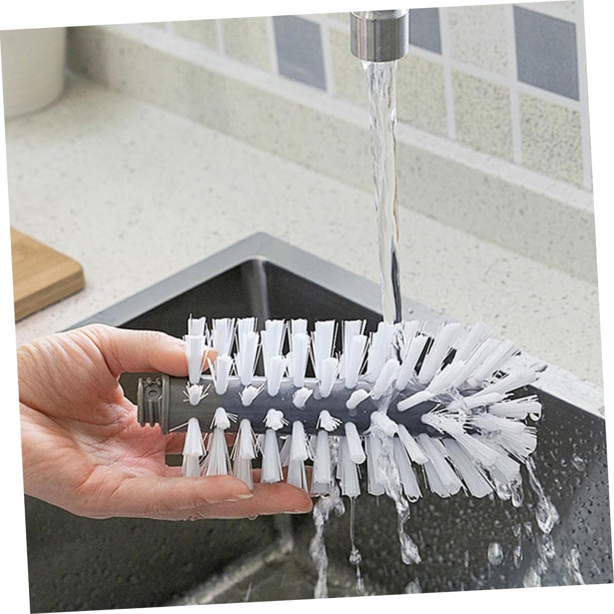 Gogogmee Detachable Suction Cups Tea Cup Brush Cleaning Brush Lazy for Glass Kitchen Use