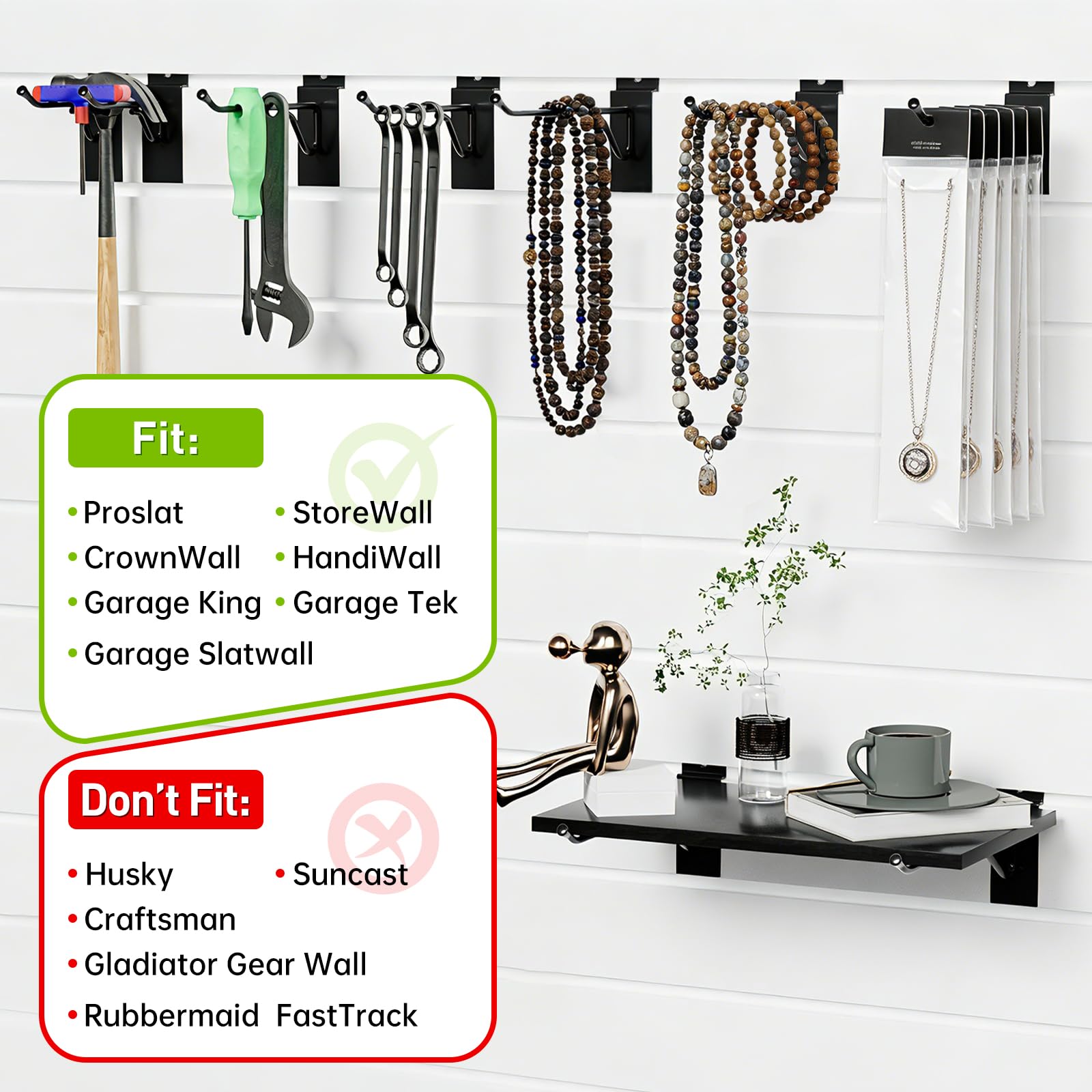 Slatwall Hooks - 50 Pack Heavy Duty -3 Slatwall Hooks - 50 Pack Heavy Duty -3