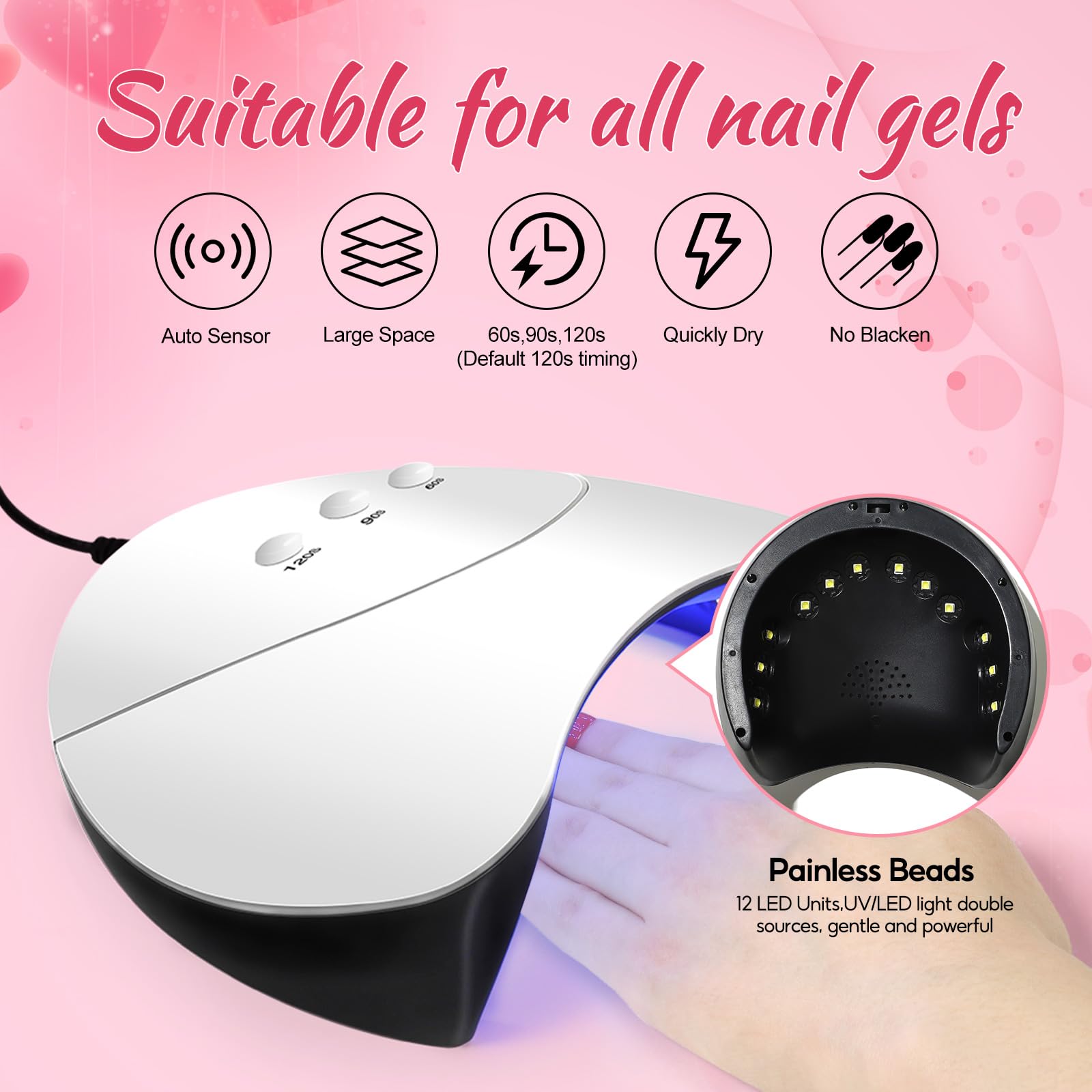 COSCELIA Zestaw lakierów do paznokci, 15 sztuk, żelowy lakier do paznokci z lampą 36 W U V/LED, 3 szt. Poly Nail Extension Gel, wiertarka do paznokci maszyna Top & Base Coat Nail Art dla