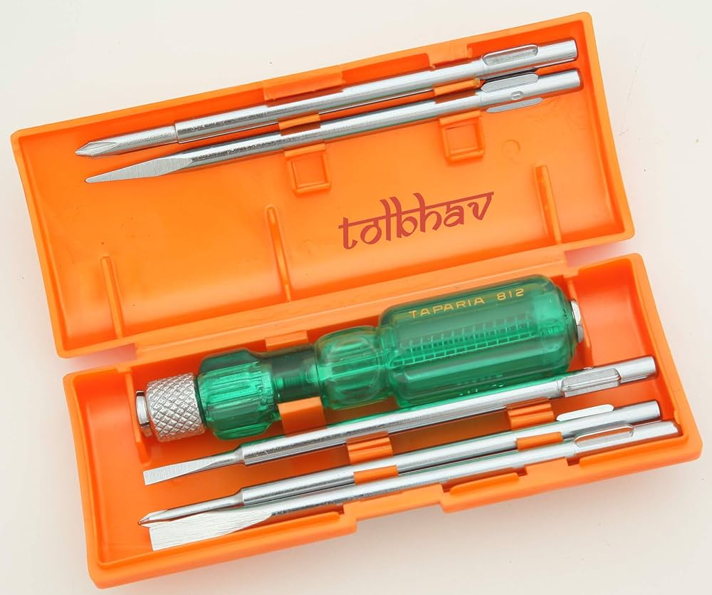 Edox Taparia Combination Screw Driver Set 812 with Neon Bulb