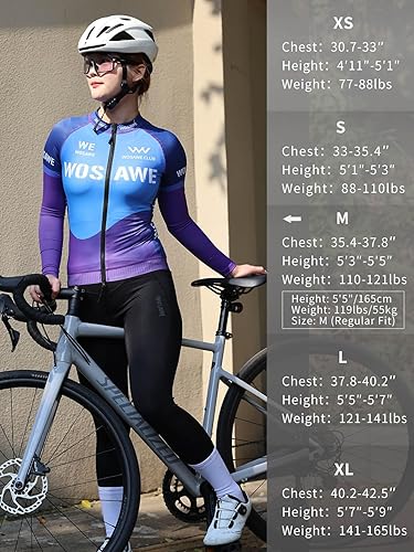 Miniatura 6 de WOSAWE Camiseta de ciclismo para mujer, manga larga, transpirable, de secado rápido, para bicicleta de montaña, para correr, senderismo