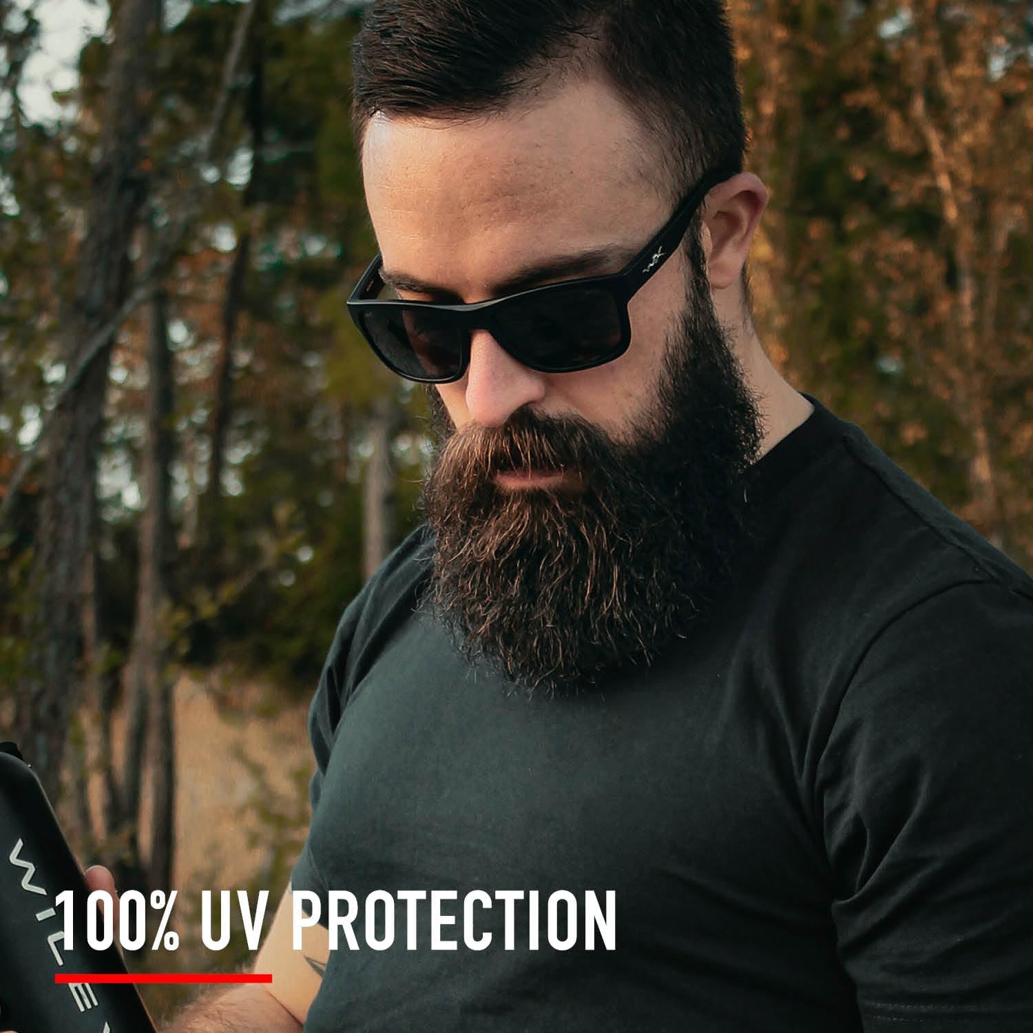 Wiley X Ovation Sunglasses, Safety Glasses for Men and Women, UV Eye Protection for Shooting, Fishing, Biking, and Extreme Sports, Matte Black Frames, Smoke Grey Tinted Lenses