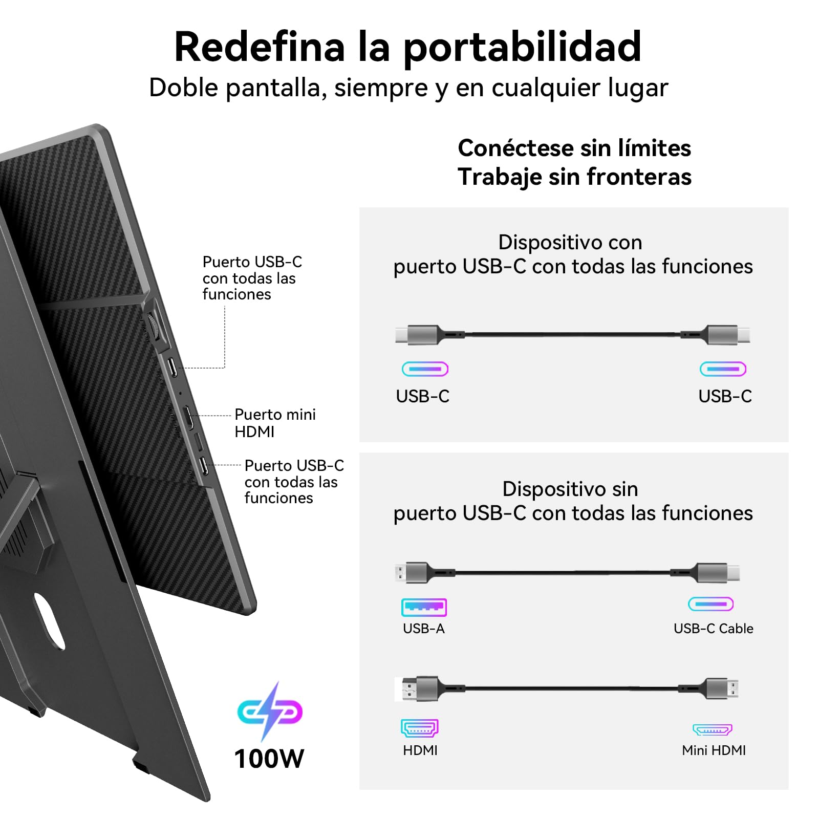 Blackview Monitor Portatil 16,1" FHD 1200P, Ultraligero Pantalla Portatil con Soporte Magnético 360°, Extensión de Pantalla para Portátiles 13-17,3", Plug & Play para Windows/Mac/PC/Xbox/PS5