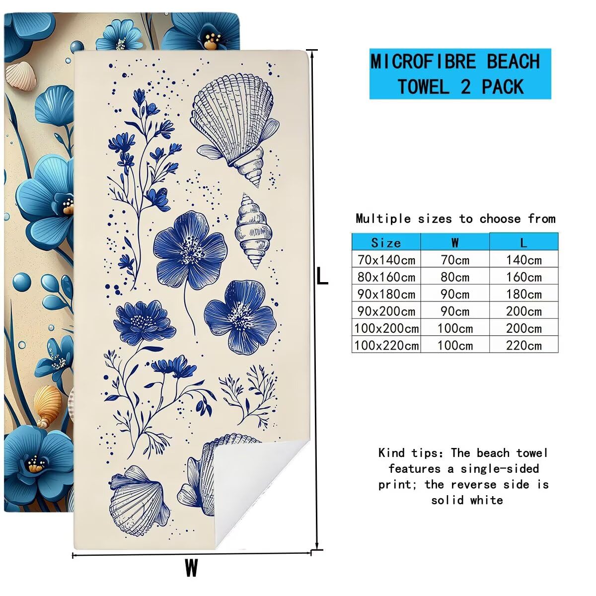 Ręcznik plażowy z mikrofibry, duży ręcznik plażowy 90 x 200 cm 2 sztuki, damski ręcznik gimnastyczny szybkoschnący, odporny na piasek ręcznik z mikrofibry, lekkie ręczniki gimnastyczne dla kobiet