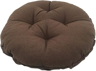 Levoberg - Funda para taburete redondo de bar (relleno de algodón, funda de asiento redondo con banda elástica, 30 cm), color marrón claro