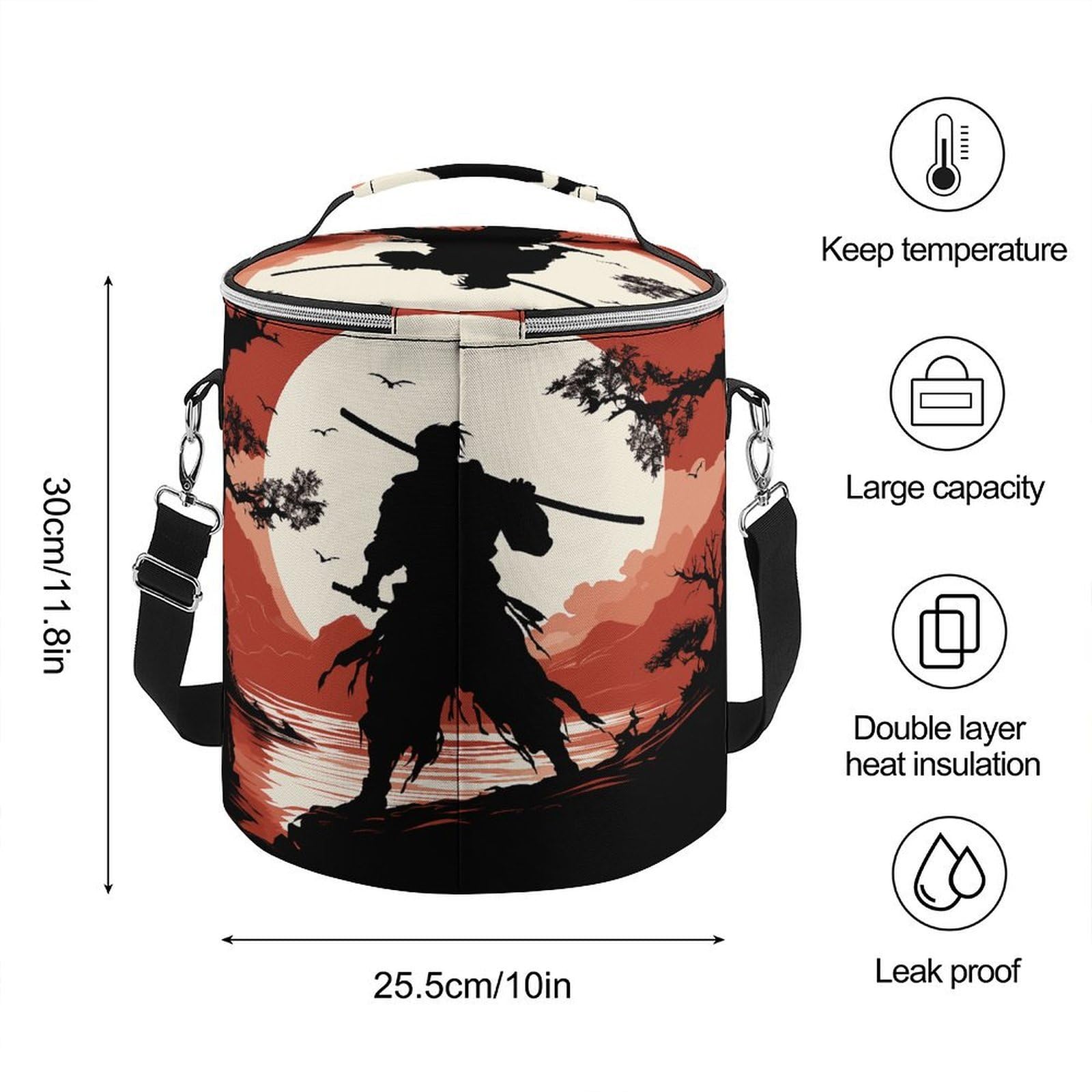 Samurai, borsa termica morbida multi-tasca, borsa da spiaggia isolata a prova di perdite, pieghevole, per spiaggia, viaggi, lavoro