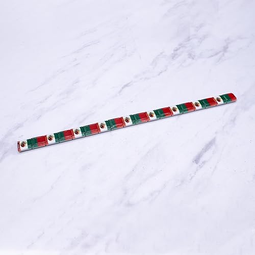 Miniatura 3 de Fablinks Pulsera italiana con dijes de acero inoxidable de 0.354 in, pulseras de eslabones para mujer, extensible y modular elástico, joyería de