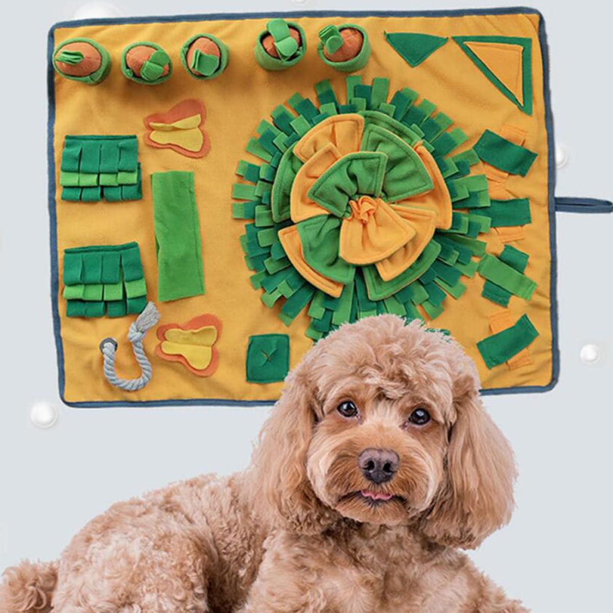 VICASKY Tapis de Fouille pour Chien Antidérapant Accessoire Alimentation Ludique et Confortable Lavable Main et Machine Stress et Ennui des Animaux